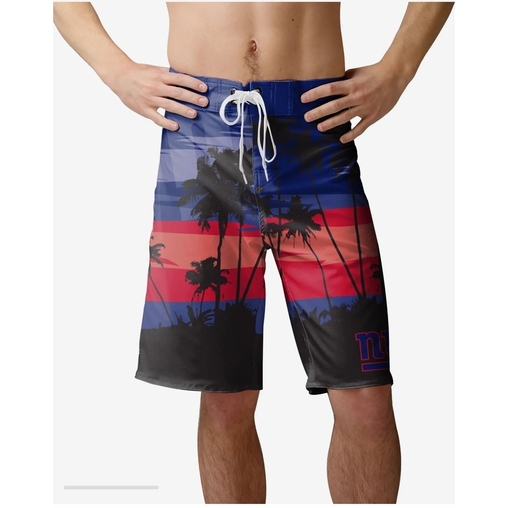 New York Giants Shorts‎ Men's 2XL NFL Team Apparel Swim Trunks Foco Boardshorts